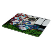 Mops Hund Chinesischer Drache Schneidebrett (Ecke)