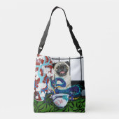 Mops Hund Chinesischer Drache Tragetaschen Mit Langen Trägern (Rückseite)