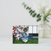 Mops Hund Chinesischer Drache Visitenkarte (Stehend Vorderseite)