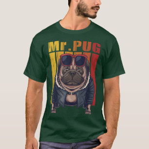 Mops Hund coole Vektorgrafik  T-Shirt