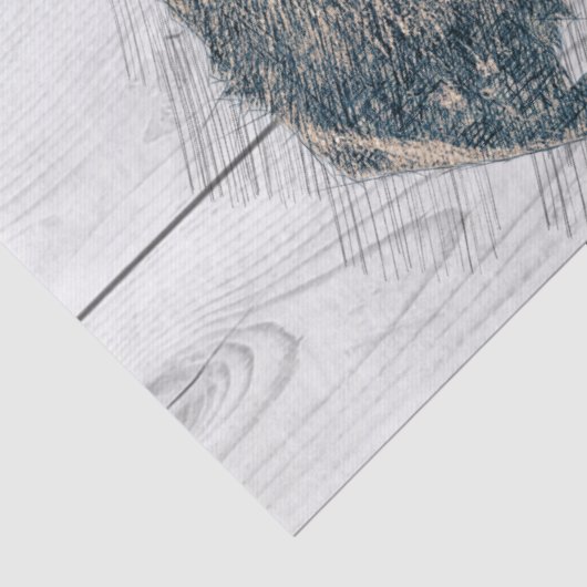 Mops Hund Decoupage Seidenpapier (Detail)