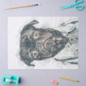 Mops Hund Decoupage Seidenpapier (Basteln)