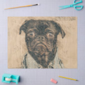 Mops Hund Decoupage Seidenpapier (Basteln)