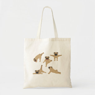 Mops Hund, der Yoga macht Tote Tasche