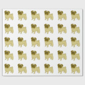 Mops-Hund-Design Geschenkpapier (Flach)