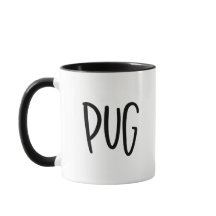 Mops-Hund edgy minimalist Stil für Mops-Liebhaber