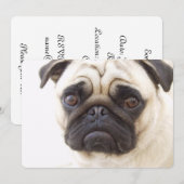 Mops Hund Einladung (Vorne/Hinten)