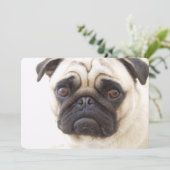 Mops Hund Einladung (Stehend Vorderseite)