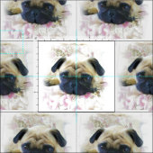 Mops-Hund-Fabrik Stoff (Kachel)