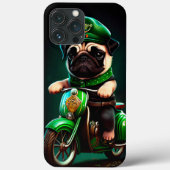 Mops Hund Fahrrad St. Patrick's Day Case-Mate iPhone Hülle (Rückseite)