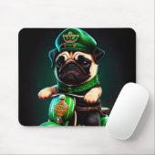 Mops Hund Fahrrad St. Patrick's Day Mousepad (Mit Mouse)