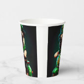 Mops Hund Fahrrad St. Patrick's Day Pappbecher (Rechts)