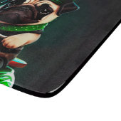 Mops Hund Fahrrad St. Patrick's Day Schneidebrett (Ecke)