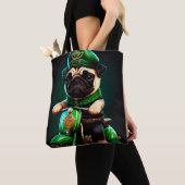 Mops Hund Fahrrad St. Patrick's Day Tasche (Von Nahem)