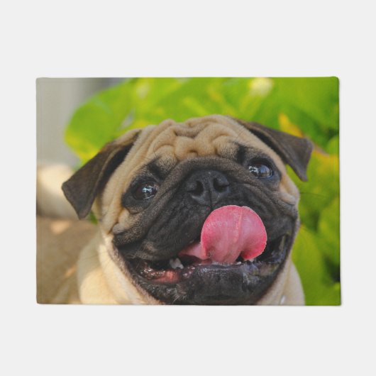 Mops Hund. Fußmatte (Vorderseite)