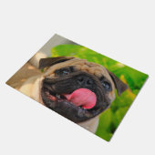 Mops Hund. Fußmatte (Schrägansicht)