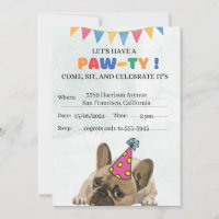 Mops Hund Geburtstagsparty Welpe Paw ty Geburtstag