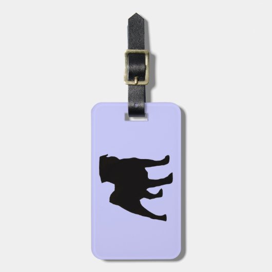 MOPS - HUND GEPÄCKANHÄNGER (Vorderseite vertikal)