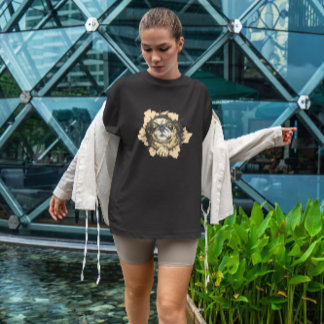 Mops Hund gerissen Wand T-Shirt