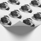 Mops-Hund Geschenkpapier (Ecke)