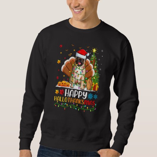 Mops Hund Glücklicher Mops HalloDankeschön Sweatshirt (Vorderseite)