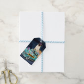 Mops Hund Halloween LKW Beängstigende Nacht Geschenkanhänger (Mit Garn)