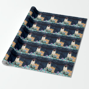 Mops-Hund Halloween-LKW Gruselige Nacht Geschenkpapier