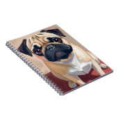 Mops Hund Haustier Malerei  Notizblock (Rechte Seite)