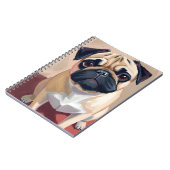 Mops Hund Haustier Malerei  Notizblock (Linke Seite)