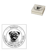 Mops Hund Haustiere Foto rund Gummistempel (Stempel)