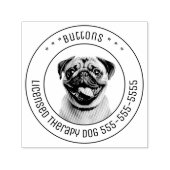 Mops Hund Haustiere Foto rund Permastempel (Design)