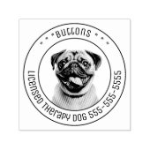 Mops Hund Haustiere Foto rund Permastempel (Design)