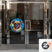Mops Hund Haustiere Zucht Wasserfarben Imitate aus Fensteraufkleber (Büro Tür)