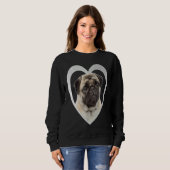 Mops-Hund Herz Mops 1 Sweatshirt (Vorne ganz)