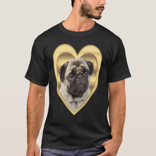 Mops Hund Herz Mops Mops 2 T-Shirt (Vorderseite)