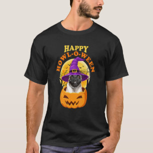 Mops-Hund Heult O Ween Hexe Halloween T-Shirt