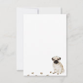 Mops Hund Hochzeitreaktion RSVP Karte (Rückseite)