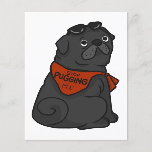 Mops Hund hört auf, mich zu umarmen Flyer (Vorne)