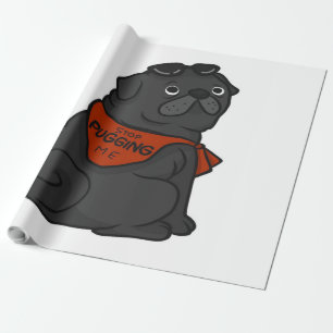 Mops Hund hört auf, mich zu umarmen Geschenkpapier