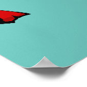 Mops Hund im bunten Straßenstil Poster (Ecke)