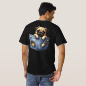 Mops-Hund in einer Tasche T-Shirt (Schwarz voll)