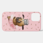 Mops Hund in einer Tutu-Wasserfarbenflora Case-Mate iPhone Hülle (Rückseite (Horizontal))