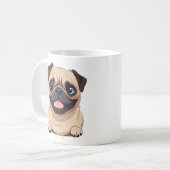 Mops-Hund Kaffeetasse (Vorderseite Links)