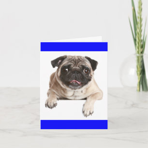 Mops-Hund-Karte mit leerer Grußkarte Karte