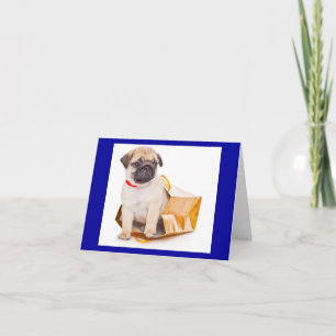 Mops-Hund-Karten mit leerem Grußtext Karte