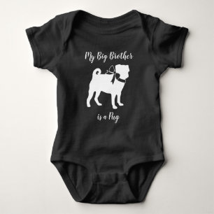 Mops Hund Kinderdusche Graues Welpengeschlecht Neu Baby Strampler