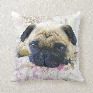 Mops-Hund Kissen