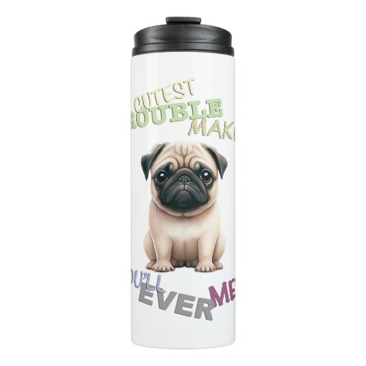 Mops Hund Kutteststörer Niedlich Adortable Funny Thermosbecher (Vorderseite)