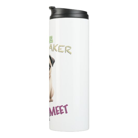 Mops Hund Kutteststörer Niedlich Adortable Funny Thermosbecher (Nach rechts gedreht)