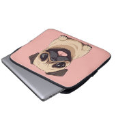 Mops Hund Laptopschutzhülle (Vorne Knopf)